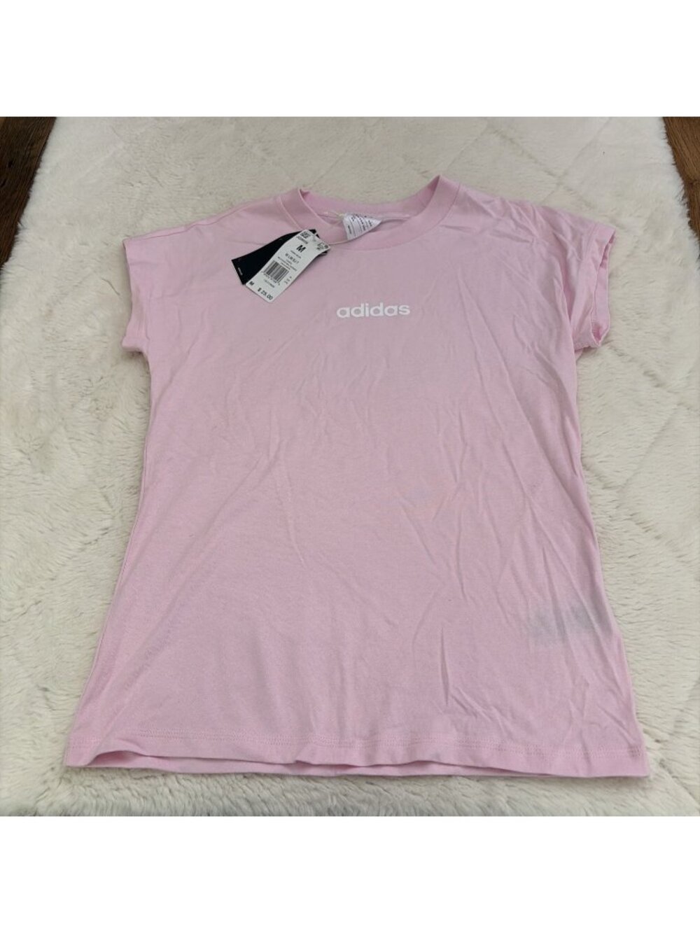 Adidas Womens Pink NWT Logo Tee M Athletic